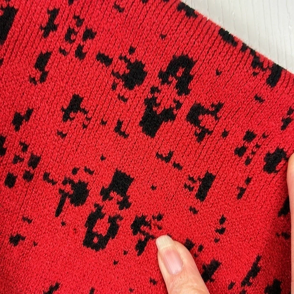 Ming Wang red black shawl wrap